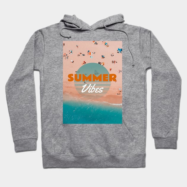 Summer Vibes Beach Hoodie by Batcat Apparel